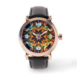 Kaleidoskop Mandala Blume Design-23091 Armbanduhr