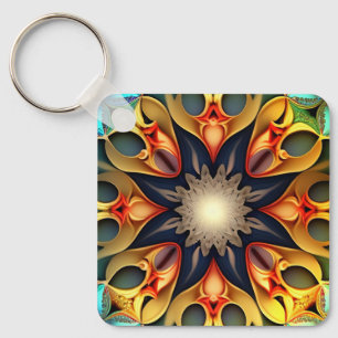 Kaleidoskop Mandala Blume Design-23091 Schlüsselanhänger
