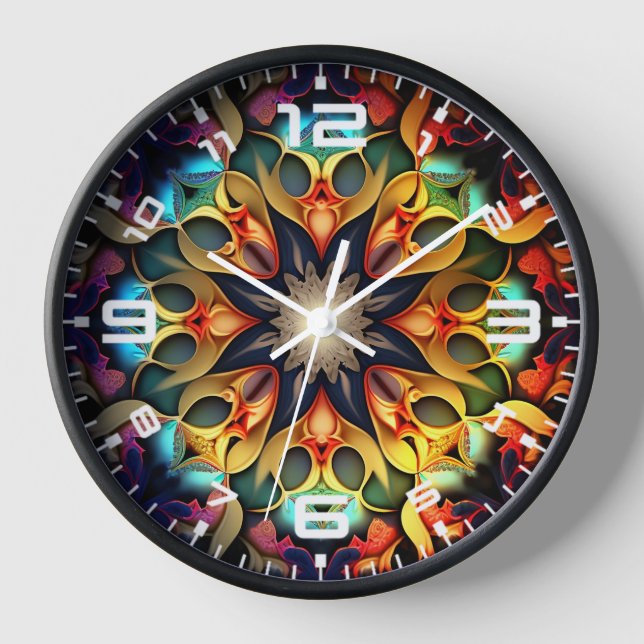 Kaleidoskop Mandala Blume Design-23091 Uhr (Vorderseite)