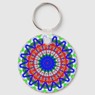 Kaleidoskop-Mandalas Schlüsselanhänger