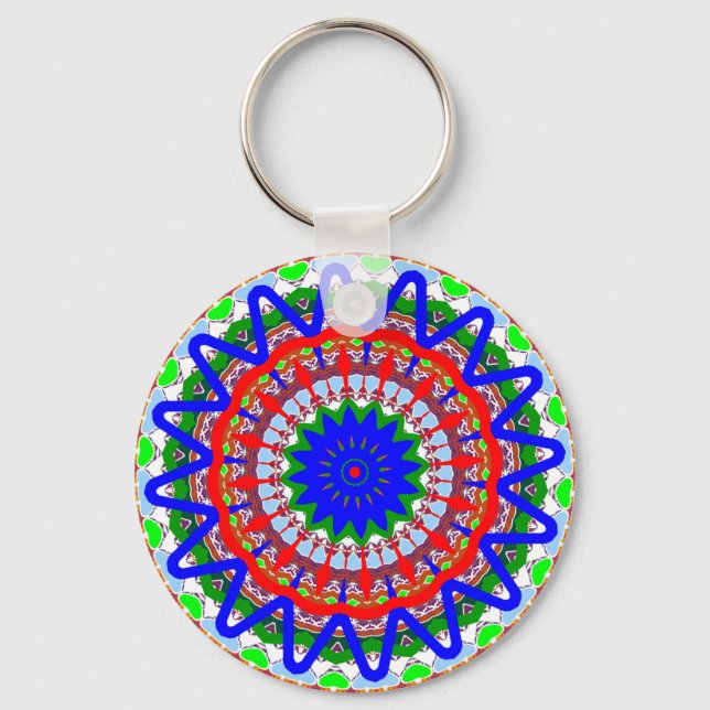 Kaleidoskop-Mandalas Schlüsselanhänger (Vorderseite)