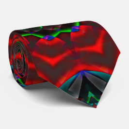 Kaleidoskop mit kreisförmigem, grünem und rotem Gr Krawatte