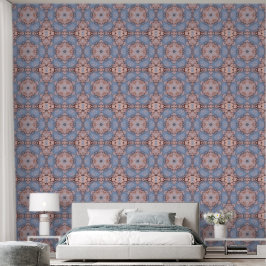 Kaleidoskop Morgenblau & Frostrosa Tapete