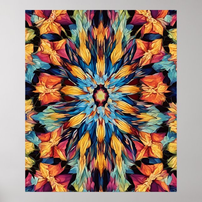 Kaleidoskop Muster Plakate für die Wohngestaltung (Vorne)