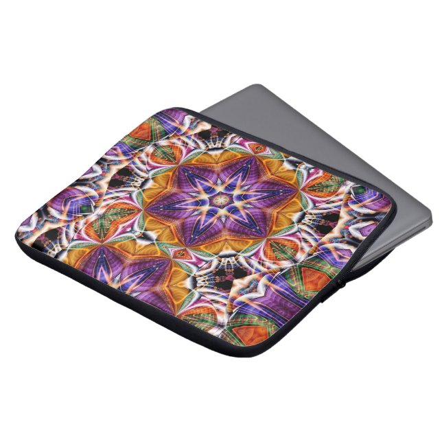 Kaleidoskop Neoprene-Laptop-Fall Laptopschutzhülle (Vorne Oben)