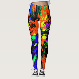 Kaleidoskop Orange Lila Gelb Leggings