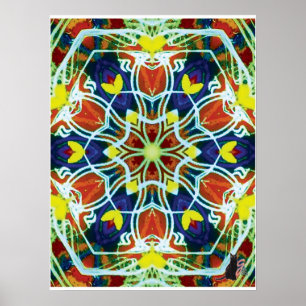 Kaleidoskop-Poster mit kinetischer Collage aus Wei Poster