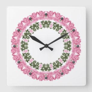 Kaleidoskop Quadratische Wanduhr