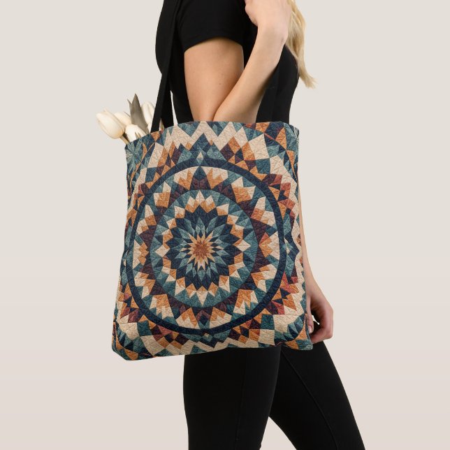 Kaleidoskop Quilt Muster Tasche (Von Nahem)