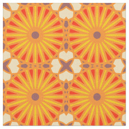 Kaleidoskop Radmuster P Ziegel Rot Gelb Stoff