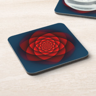 Kaleidoskop ROSE rot + Ihre Idee Getränkeuntersetzer