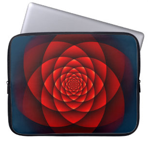 Kaleidoskop ROSE rot + Ihre Idee Laptopschutzhülle