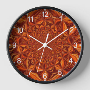 Kaleidoskop-Rot Digital Art Muster-67546 Uhr