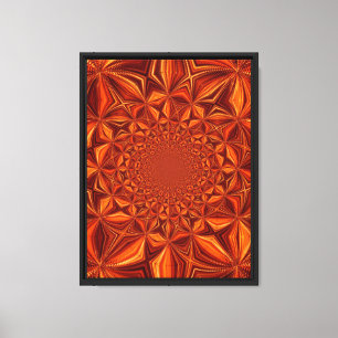 Kaleidoskop-Rot Digitalkunst-Muster-66666 Leinwanddruck
