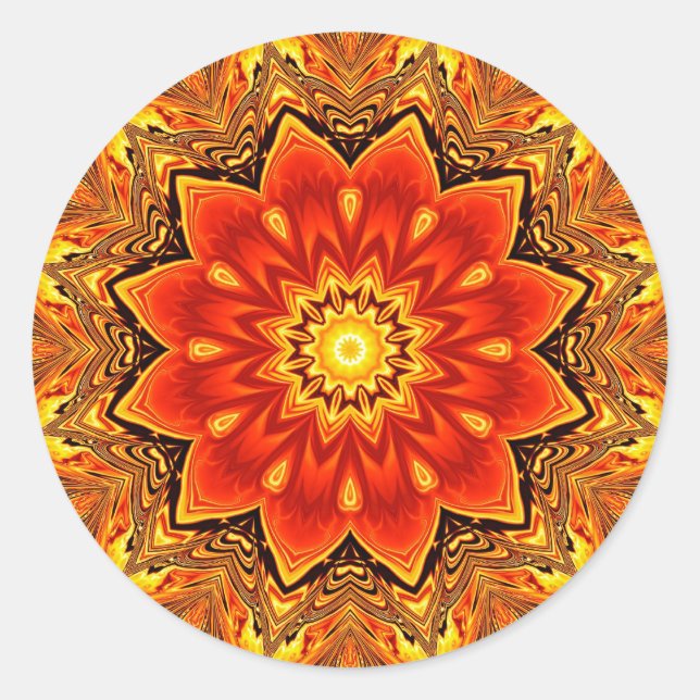 Kaleidoskop Runder Aufkleber (Vorderseite)