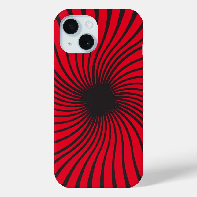 Kaleidoskop Schwarz-Rot-Design Case-Mate iPhone Hülle (Rückseite)