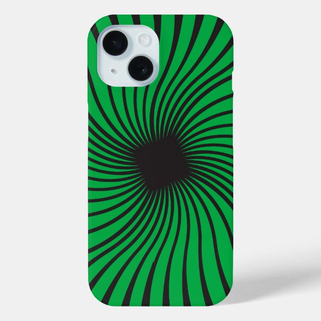 Kaleidoskop Schwarz und Grün Case-Mate iPhone Hülle (Rückseite)