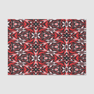 Kaleidoskop, Schwarz, Weiß und Rot Seidenpapier