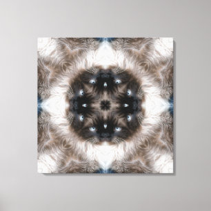 Kaleidoskop-Siamesenkatzenmuster mit blauen Augen Leinwanddruck