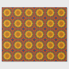 Kaleidoskop-Sonnenblume  Geschenkpapier