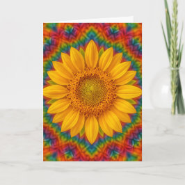 Kaleidoskop Sonnenblume Karte