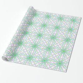 Kaleidoskop-Star, Lila Kunst in Weiß Grün, Blau Geschenkpapier