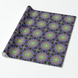 Kaleidoskop-Star, Lila orange grüne Kunst Geschenkpapier