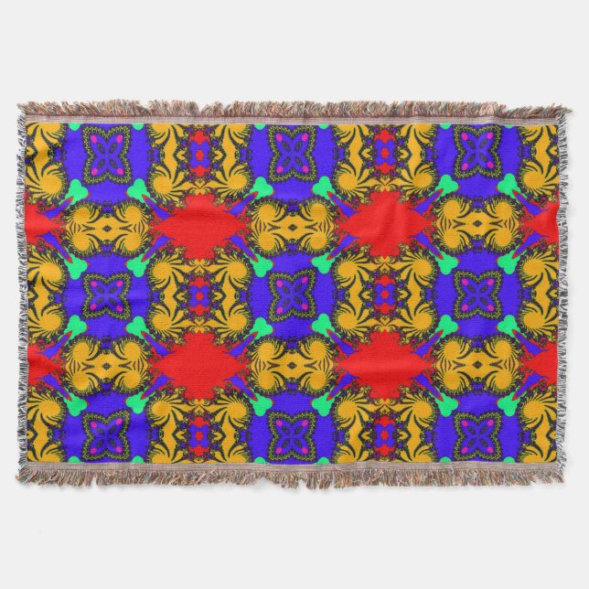 Kaleidoskop Throw Blanket Decke (Vorderseite)