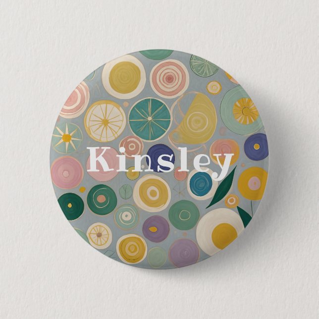 Kaleidoskop-Traum Personalisiert Button (Vorderseite)
