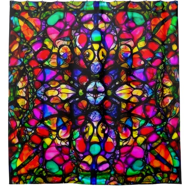 Kaleidoskop V2 Duschvorhang (Vorderseite)