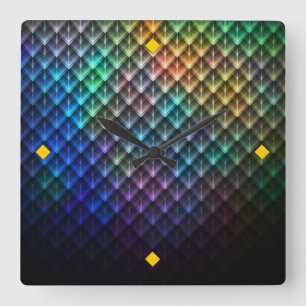 Kaleidoskop-Wanduhr Quadratische Wanduhr