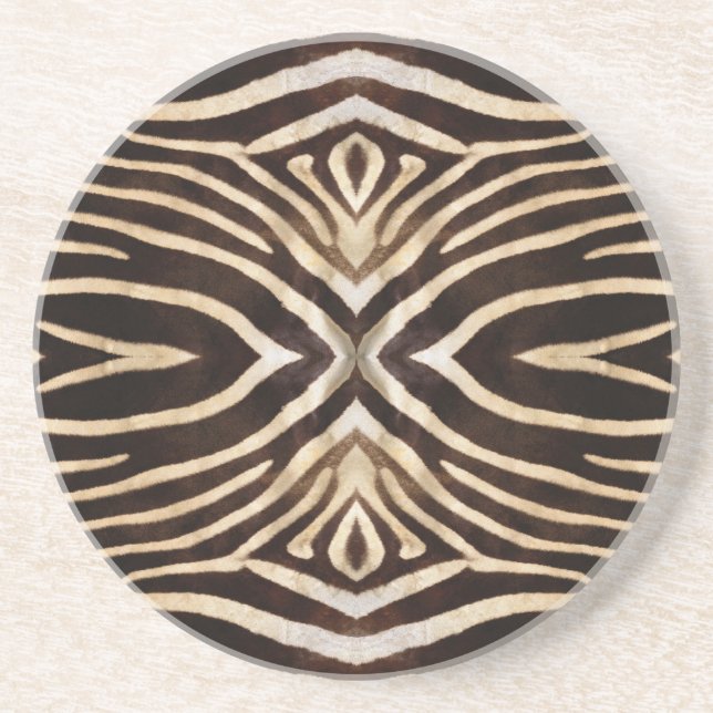 Kaleidoskop Zebra Fur Muster Untersetzer (Vorne)
