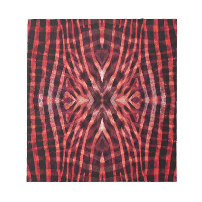 Kaleidoskop Zebra Skin Pattern Notizblock (Vorderseite)