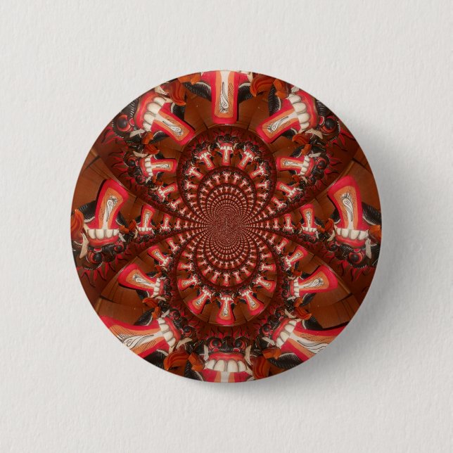 Kaleidoskop Zungenkunst Print/Graphic Button (Vorderseite)