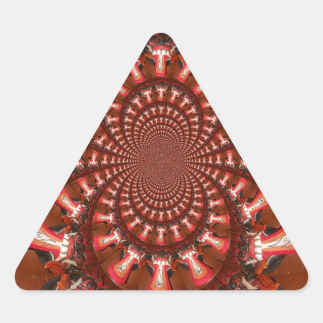 Kaleidoskop Zungenkunst Print/Graphic Dreieckiger Aufkleber (Vorderseite)