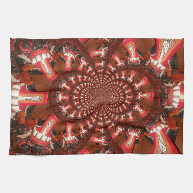 Kaleidoskop Zungenkunst Print/Graphic Küchentuch (Horizontal)