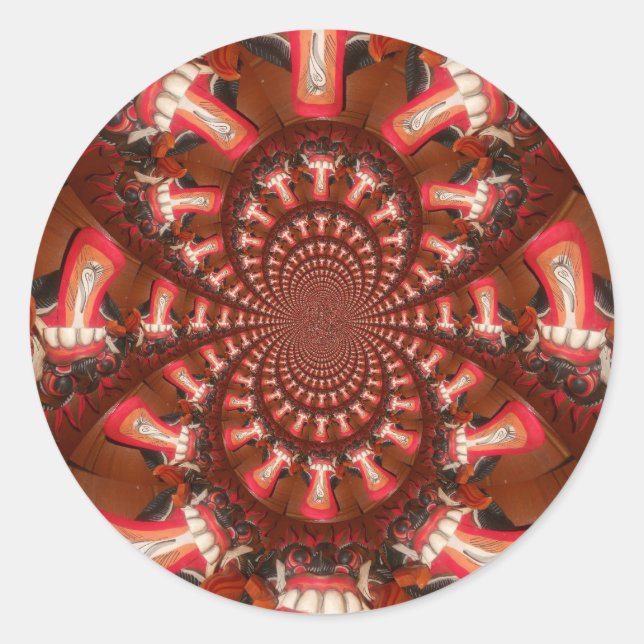 Kaleidoskop Zungenkunst Print/Graphic Runder Aufkleber (Vorderseite)