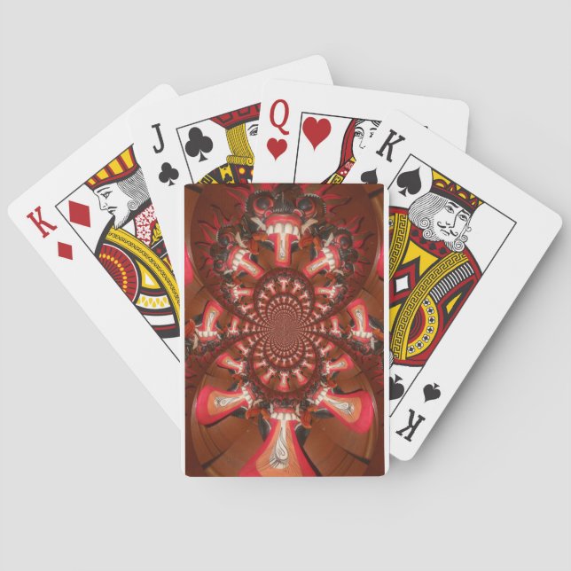 Kaleidoskop Zungenkunst Print/Graphic Spielkarten (Rückseite)