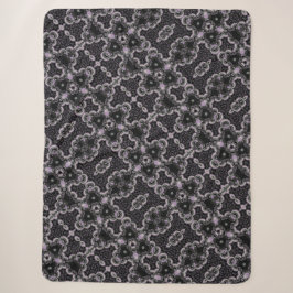 Kaleidoskopfarbe schwarz und lavenfarbig sherpadecke