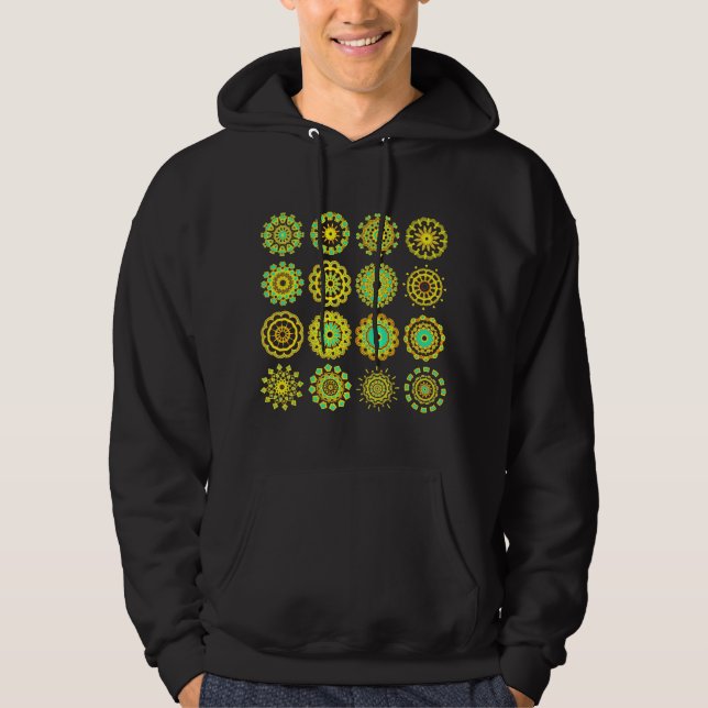 Kaleidoskopisch 110714 - 16 Mandalas Hoodie (Vorderseite)