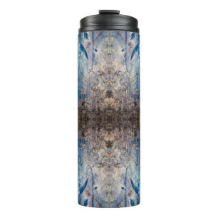 Kaleidoskopisch abstrakt bunt bohemien mandala thermosbecher