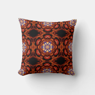 Kaleidoskopisch rostfarben kissen