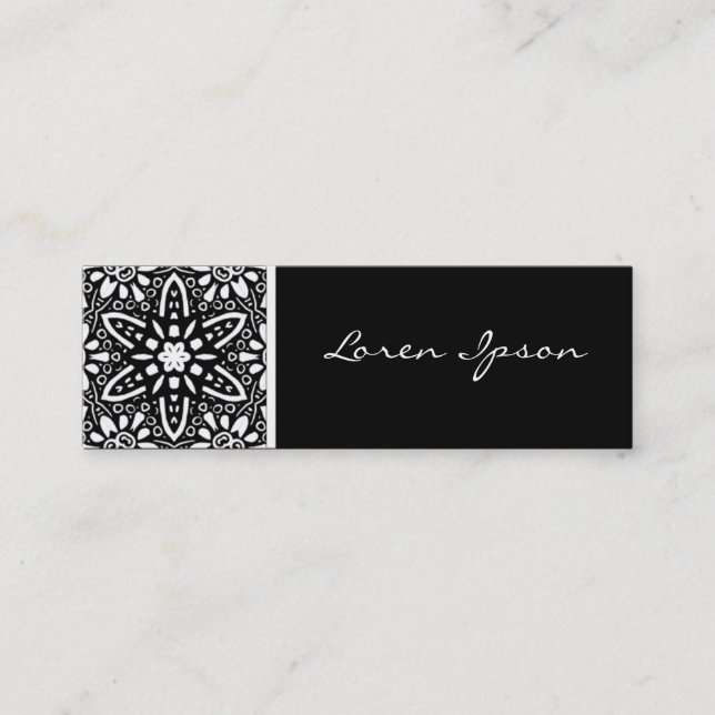 Kaleidoskopische Blume Mini Visitenkarte (Vorderseite)