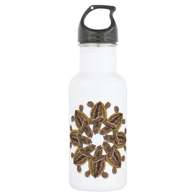 Kaleidoskopische Edelstahlflasche (Vorderseite)