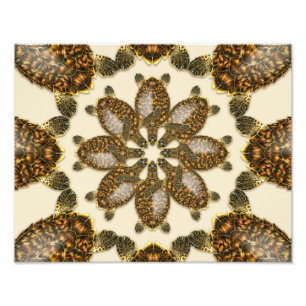Kaleidoskopische Hawksbill Sea Turtle 14" x 11" Pr Fotodruck