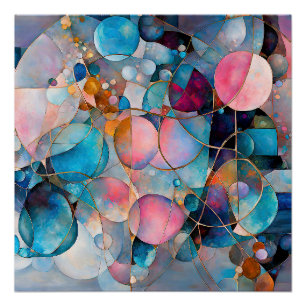 "Kaleidoskopische Kaskade" Abstrakte Kunst Poster