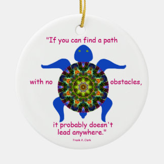 Kaleidoskopische Mandala-Schildkröte Ornament.1 Keramikornament