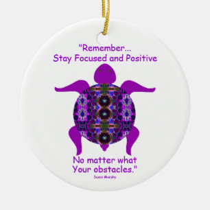 Kaleidoskopische Mandala-Schildkröte Ornament.6 Keramikornament
