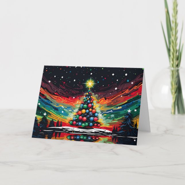 Kaleidoskopische Weihnachten Karte (Vorderseite)
