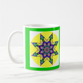 Kaleidoskopischer Mandala-Entwurf 4 des Kaffeetasse